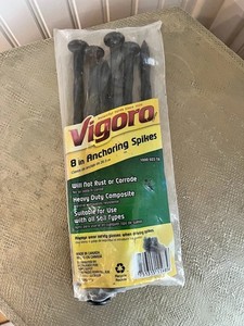 Vigoro 8 Inch Anchoring Spikes Gardening Outdoor Non Rust