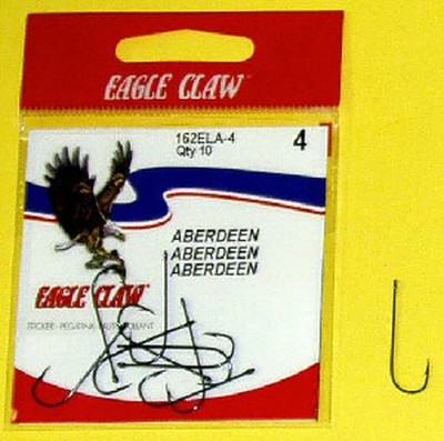 Eagle Claw 162 #2 10Ct Blau Licht Draht Aberdeen Haken