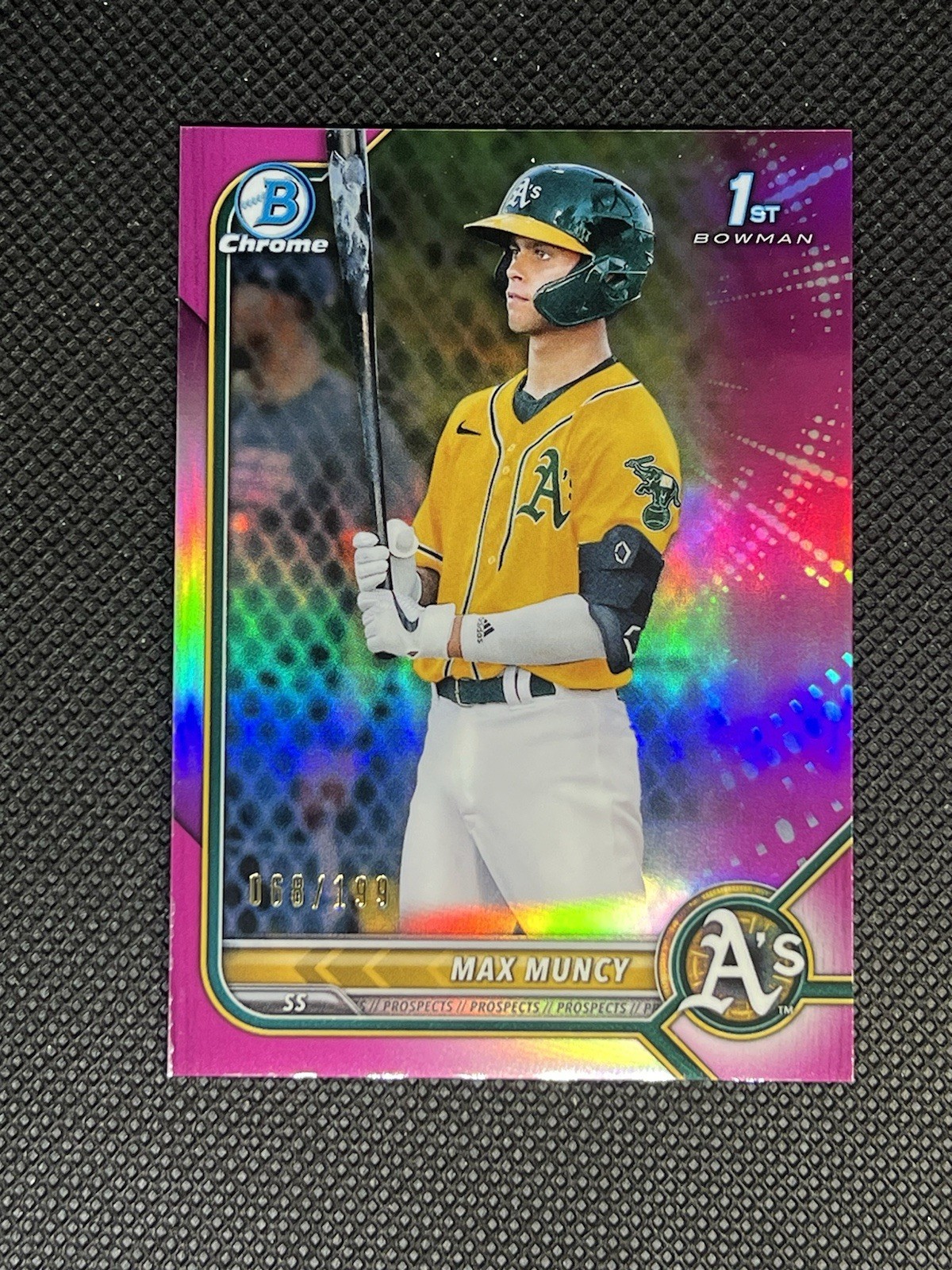 2022 Bowman Chrome Prospects #BCP-89 Max Muncy - Fuchsia Refractor /199