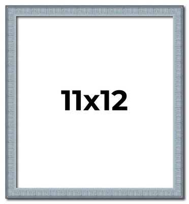 11x12 Frame Blue Picture Frame Complete Modern Photo Frame UV Acrylic, Acid Free