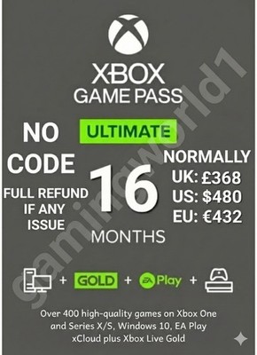 Xbox Game Pass Ultimate 16 Monate   Global | Gold + EA Play | 0-2 Stunden Lieferung