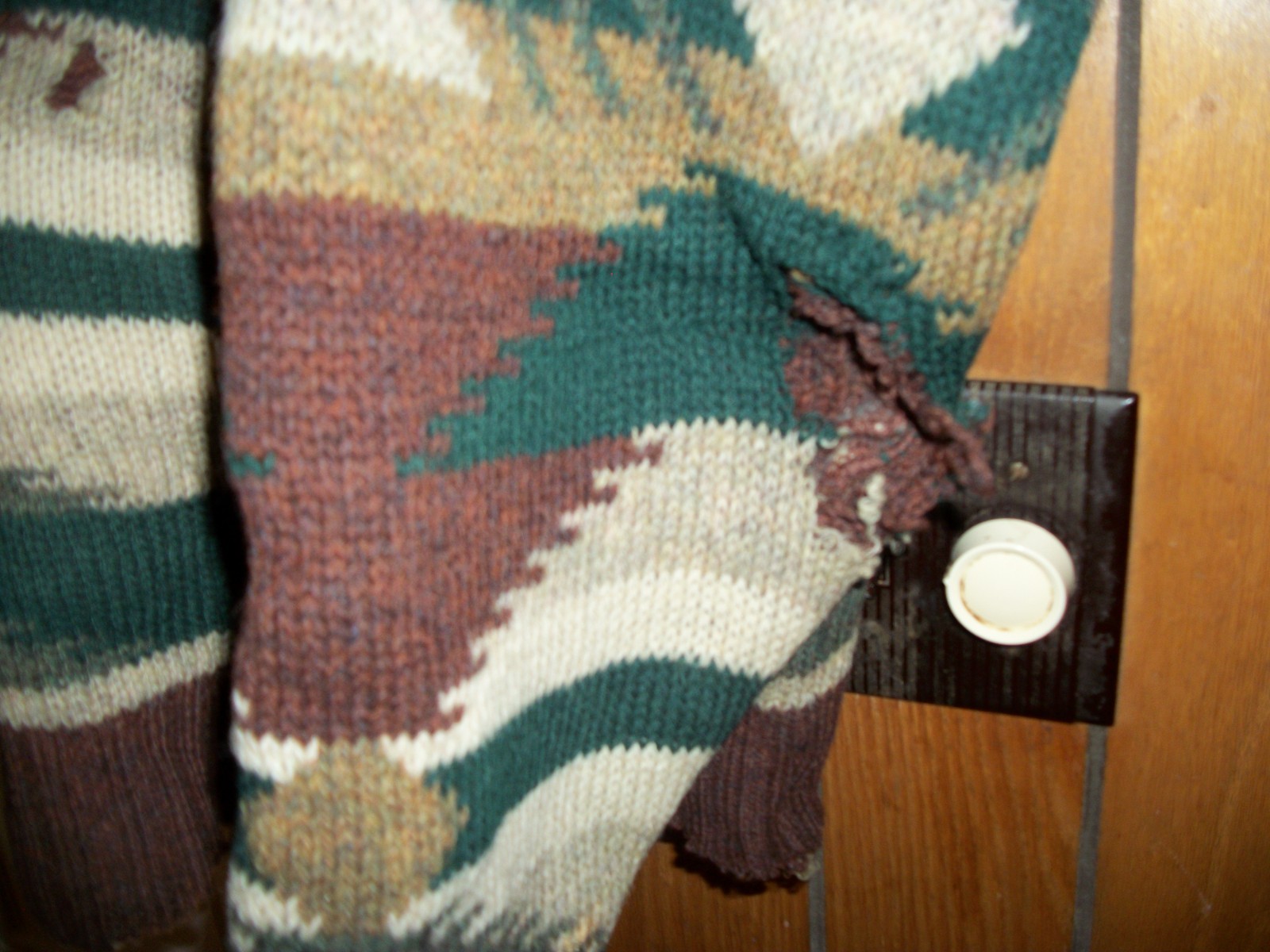 Distressed Structure Heavy 100 % Wool Multi-Color… - image 3