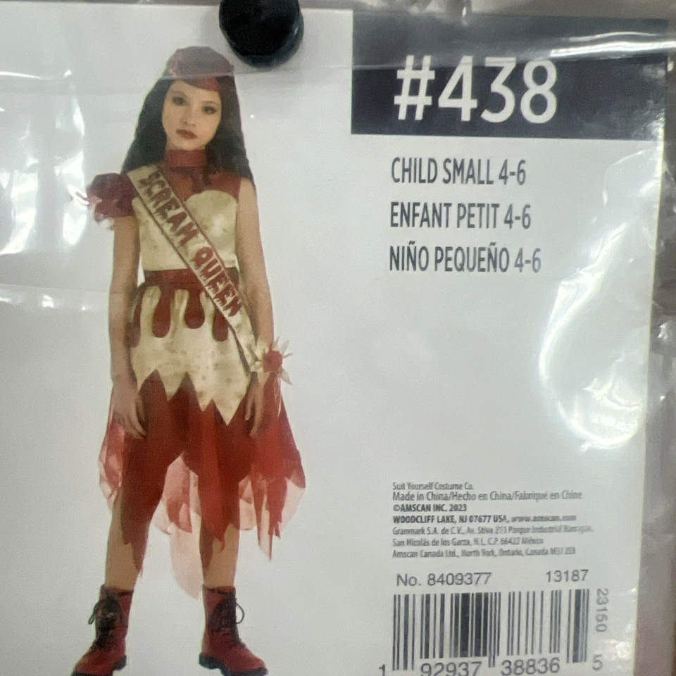 Scream Queen Prom Carrie Suit Yourself Dress Up Halloween Child Costume Small - Image 4 of 4