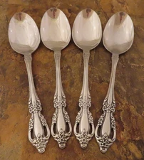 Oneida Raphael Set 4 Soup Spoons Distinction Deluxe Stainless Flatware Lot N