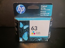 Genuine HP 63 Tri-Color Ink Cartridge Standard Yield F6U61AN New Sealed Exp 4/22