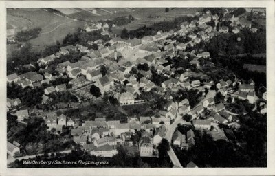Ak Weißenberg in Sachsen, Fliegeraufnahme - 11192507