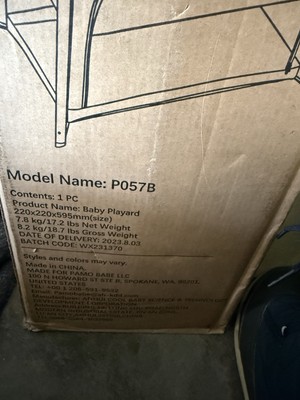 Pamo Babe Portable Enclosed Baby Playpen Crib W/Mattress and Carry Bag