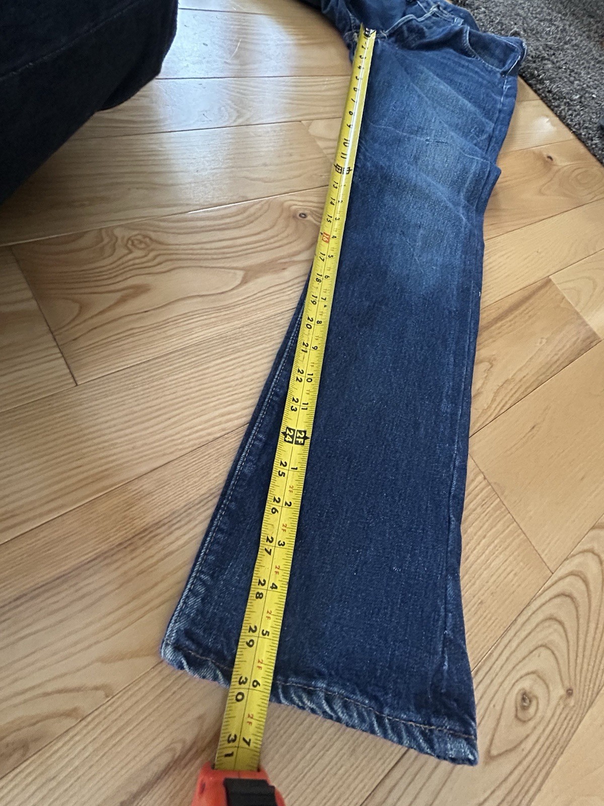 Vintage 60s 70s Big E Levi's 501 Jeans Red Line Selvedge 30x34 (28x30) thumbnail 9