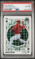2022 Panini Mosaic Aces Green Prizm #A2 Shohei Ohtani Gem Mint PSA 10