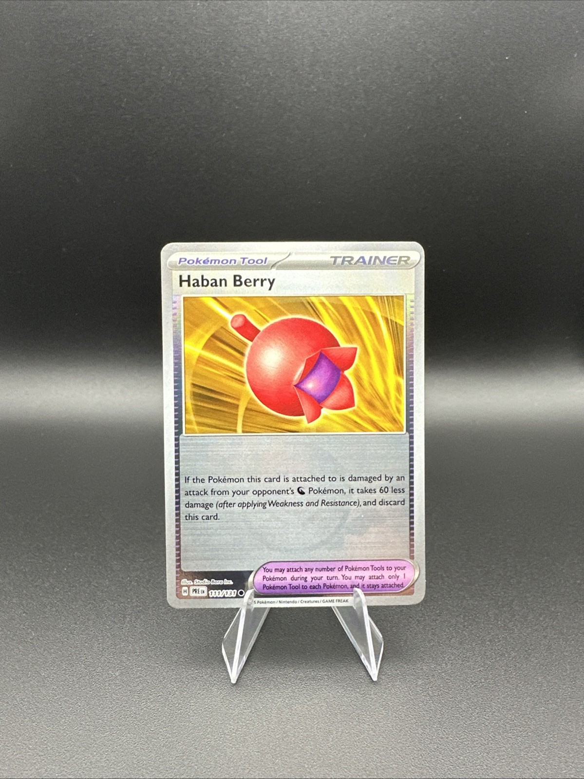 Pokemon TCG Haban Berry Pokeball Reverse Holo Prismatic Evolutions 111/131