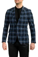 Hugo Boss Men's "Nobis4" Slim Fit Plaid Two Button Blazer US 38R IT 48R
