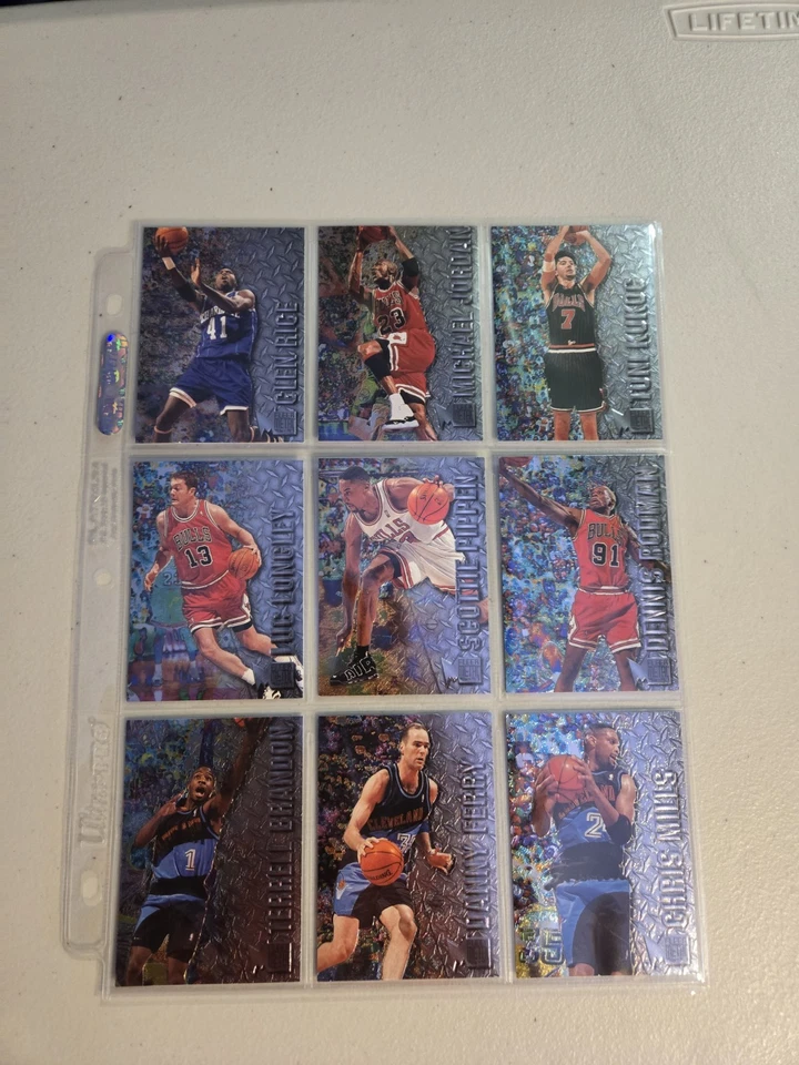 Juego completo Fleer Metal Baloncesto Serie 1 1996-97 con Kobe Bryant RC Foto 2 de 4