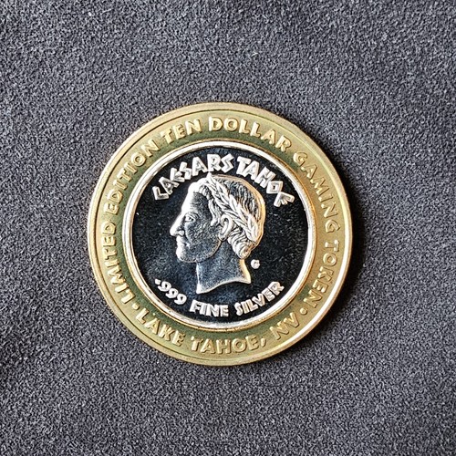 Caesars Tahoe Casino .999 Fine Silver Strike $10 Token (Mountain Empire) 3 of 4