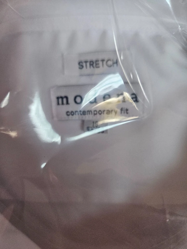 TALLA 19 34/35 MODENA (NUEVO) Camisa de Vestir Blanca Manga Larga Lote #22 Foto 2 de 3