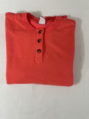 Amazon Essentials Women's Relaxed-Fit Henley Fleece Sweatshirt Sz L - Picture 5 of 7