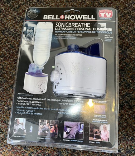 BELL + HOWELL SONIC BREATHE Ultrasonic Personal Humidifier NEW SEALED - Picture 2 of 2