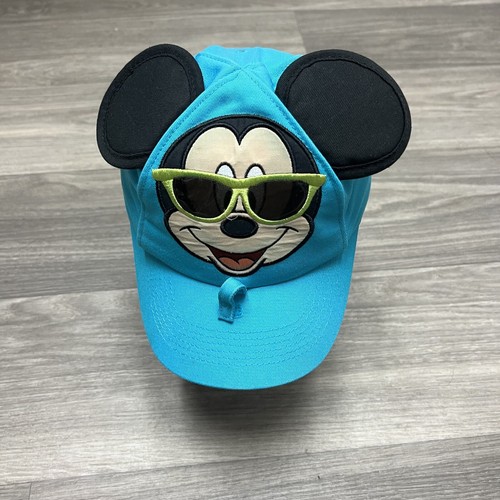 Disney Snapback Hat Mickey Ears Blue Toddler Kid Baseball Cap Park World Land
