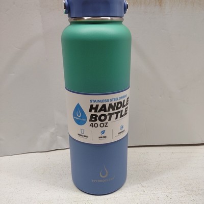 HydroClear 40oz STAINLESS STEEL HANDLE BOTTLE BLUE-OMBRE