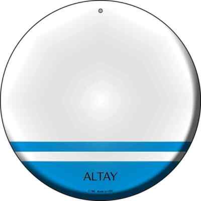 Altay Flag Round Circular Novelty Metal Sign 12'' Home Garage Wall Decor