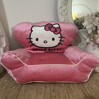 Hello Kitty Seat Plush Build A Bear Pink Glitter Chair Couch 14 X 10  2013