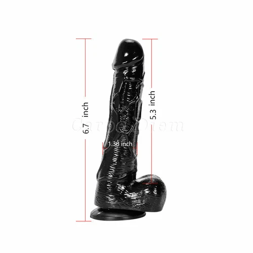 Rotating-Vibrating-Dildo-Penis-Vibrator-Suction-Cup-G-Spot-6.7inch Black - Picture 7 of 8