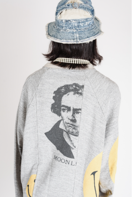 KAPITAL Beethoven remake smile smily sweatshirt gray new L