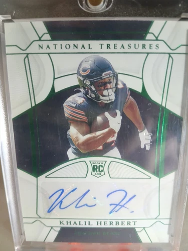 2021 Khalil Herbert Panini National Treasures Rc Auto 4/5 Chicago Bears Rare#103