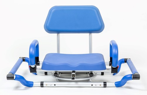 iLIVING ILG-628 Swivel Pivoting Tub-Mounted Shower Chair for Bathtub , Blue