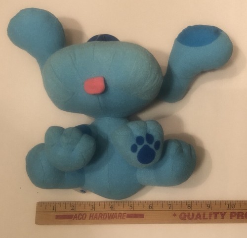 Vtg Tyco Blues Clues Plastic Puzzle & 8" Blue Dog Plush Stuffed "Pose A Blue" - Picture 8 of 12