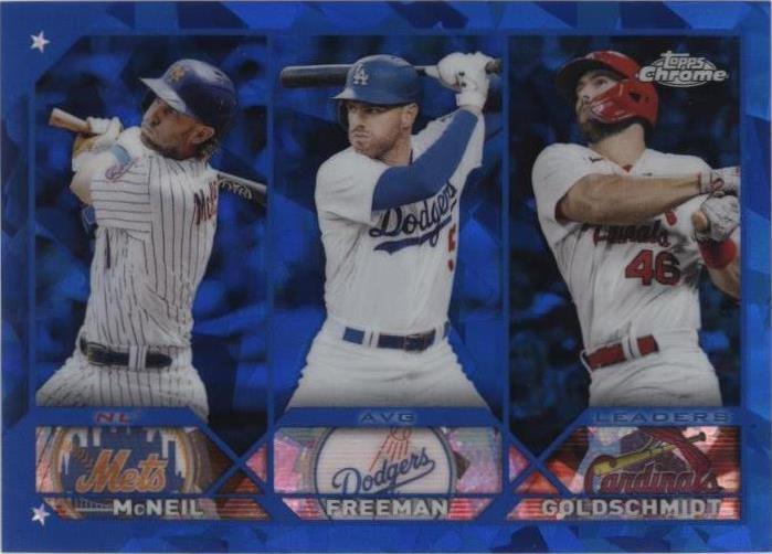 2023 Topps Chrome Sapphire Edition - Freddie Freeman Jeff McNeil Paul Goldschmidt #43 - 1 of 1