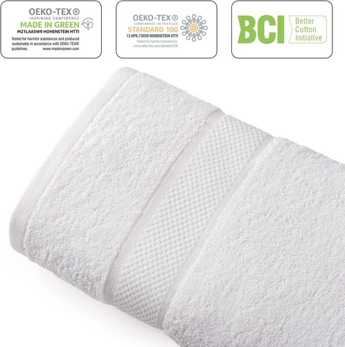 Soft Textiles Pack of 6 Cotton Bath Towels 24x48" Pool Gym Towels - Picture 3 of 22