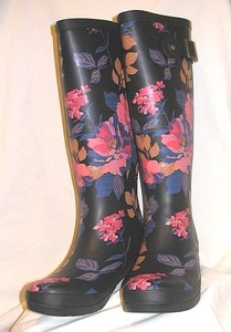 chooka floral rain boots
