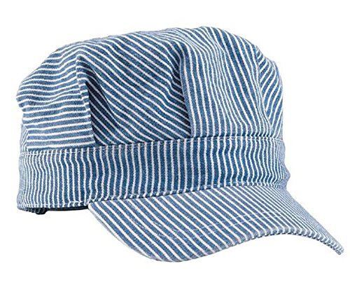 Train Conductor Hat - Engineer - Blue/White - Costume Accessory - One Size - Afbeelding 2 van 2