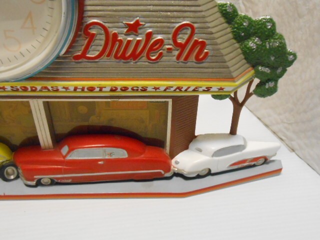 Vintage CUSTOM New Haven Quartz Family Drive-In Diner Wall Clock
