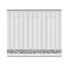 Fenstergardine Weiß Gardine 300/400x150 cm  Zirkonia Fertiggardine Vorhänge