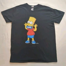 The Simpsons T-Shirt Mens L Black 20th Century Fox Bart Simpson Cartoon 90's