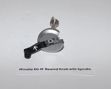 MINOLTA XG-M Film Rewind Knob & Shaft Assembly - Used Camera Replacement Parts