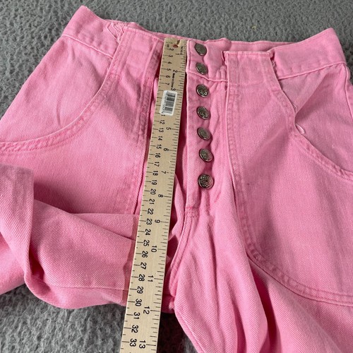 "Campana de tiro alto vintage años 70 discoteca para mujer acampanada ancha rosa mediana cintura 28""" - Imagen 9 de 12