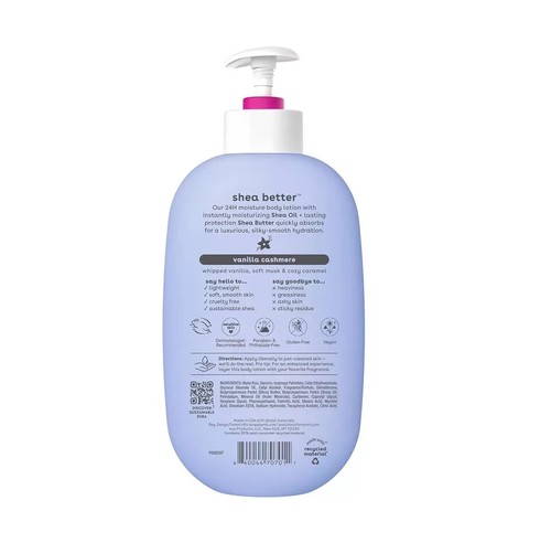 Loción corporal Eos Shea Better - Cachemira vainilla, cuidado de la piel hidratante 24 horas, 16 fl - Imagen 4 de 9