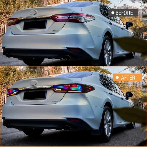RGB LED Rear Tail Light Fit For Toyota Camry 2018-2023 Lexus Style Animation DRL - Picture 6 of 20