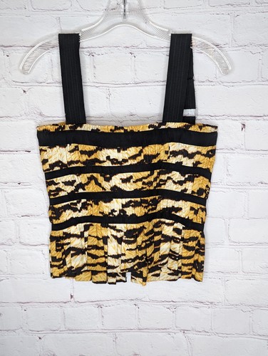 D&G Dolce & Gabbana corsetto stampa tigre cerniera nero cinturini orlo peplo taglia 42 nuovo con etichette - Foto 5 di 12