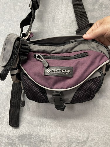 Outdoor Products Nylon M Size Multizip Pouch Hiking Camping Fanny Bag 56” Strap - Picture 2 of 19