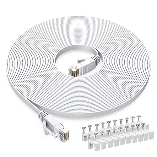 Cat6 Ethernet Kabel, Flach RJ45 Computer Internet LAN Netzwerk Ethernet Kabel - Bild 8 von 14