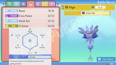 Gligar  Shiny  Normal 6IV Egg - Pokemon Brilliant Diamond & Shining Pearl