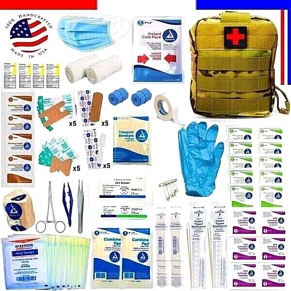 Travel First Aid Kit Family Medical Bag Fully Stocked First Aid IFAK