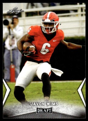 2018 LEAF DRAFT GOLD JAVON WIMS GEORGIA BULLDOGS #28