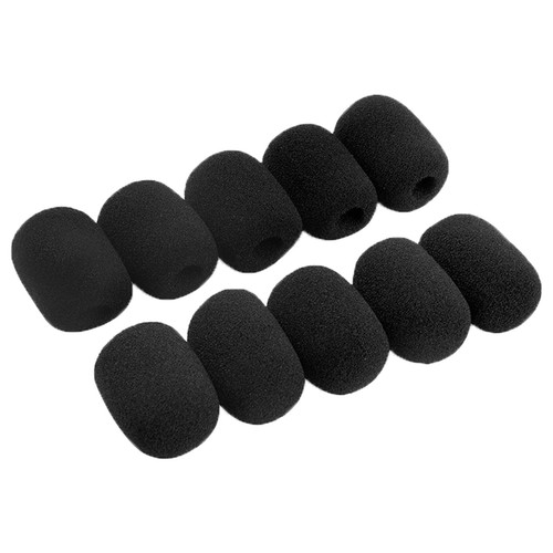10 Pack Lapel Microphone Windscreen Headset Mic Foam Cover Pads Mini Size - Picture 2 of 11