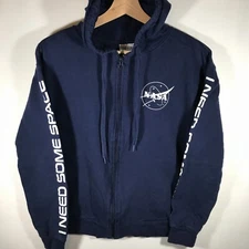 Freeze Kid's Unisex Medium (7/9) Blue NASA Full Zip Long Sleeve Hoodie