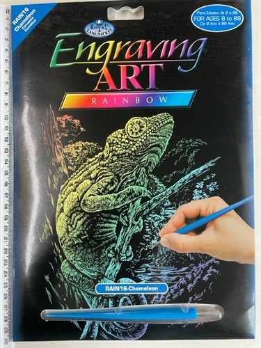 Royal Langnickel Gravur Art A4 passend 8+ Scrape Art holographischer Regenbogen - Bild 17 von 21