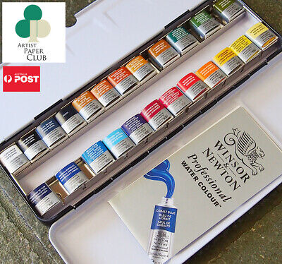  Winsor & Newton Professional Watercolor Paint Set, Lightweight  Metal Box, 24 Half Pans : Everything Else